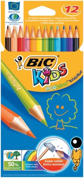 Image sur Crayons de couleur Evolution, pochette de 12